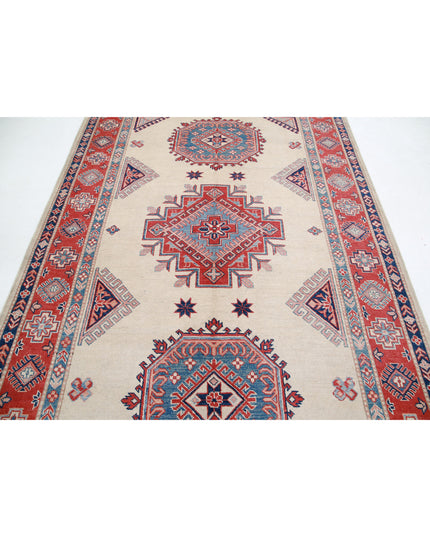 Kazak 6' 3" X 9' 4" Hand Knotted Wool Rug 6' 3" X 9' 4" (191 X 284) / Ivory / Wool