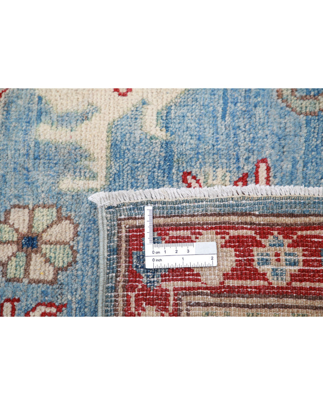 Kazak 4' 10" X 6' 7" Hand Knotted Wool Rug 4' 10" X 6' 7" (147 X 201) / Blue / Wool