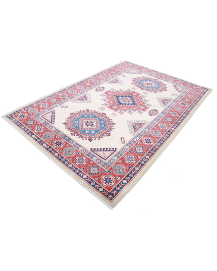Kazak 6' 0" X 8' 11" Hand Knotted Wool Rug 6' 0" X 8' 11" (183 X 272) / Ivory / Wool