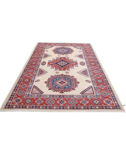 Kazak 6' 0" X 8' 11" Hand Knotted Wool Rug 6' 0" X 8' 11" (183 X 272) / Ivory / Wool