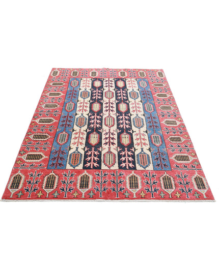 Kazak 4' 11" X 6' 7" Hand Knotted Wool Rug 4' 11" X 6' 7" (150 X 201) / Multi / Wool