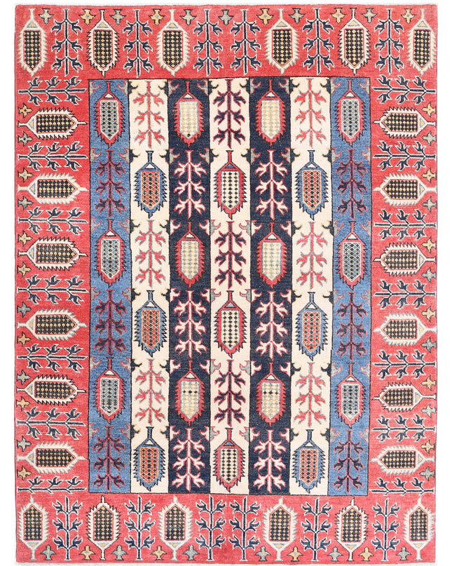 Kazak 4' 11" X 6' 7" Hand Knotted Wool Rug 4' 11" X 6' 7" (150 X 201) / Multi / Wool