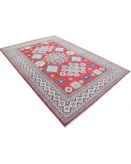 Kazak 6' 8" X 9' 10" Hand Knotted Wool Rug 6' 8" X 9' 10" (203 X 300) / Red / Wool