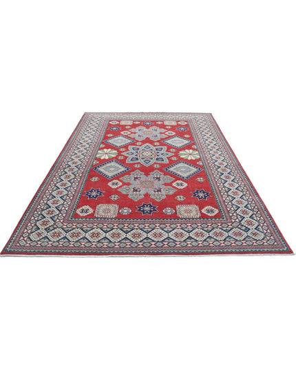 Kazak 6' 8" X 9' 10" Hand Knotted Wool Rug 6' 8" X 9' 10" (203 X 300) / Red / Wool
