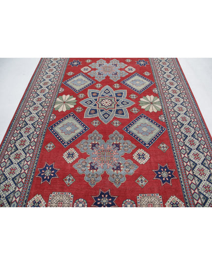 Kazak 6' 8" X 9' 10" Hand Knotted Wool Rug 6' 8" X 9' 10" (203 X 300) / Red / Wool
