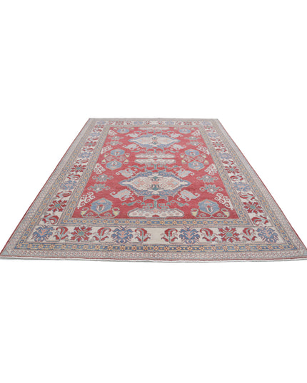 Kazak 7' 8" X 10' 8" Hand Knotted Wool Rug 7' 8" X 10' 8" (234 X 325) / Red / Wool