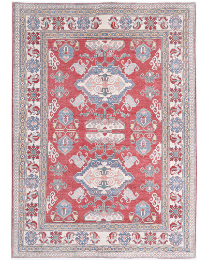 Kazak 7' 8" X 10' 8" Hand Knotted Wool Rug 7' 8" X 10' 8" (234 X 325) / Red / Wool