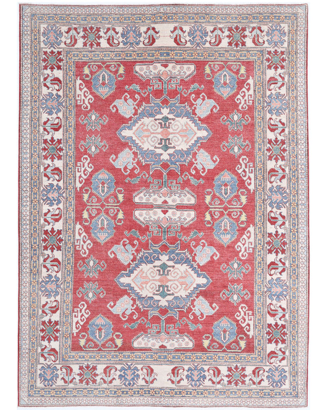 Kazak 7' 8" X 10' 8" Hand Knotted Wool Rug 7' 8" X 10' 8" (234 X 325) / Red / Wool