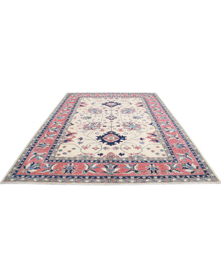 Kazak 8' 6" X 11' 8" Hand Knotted Wool Rug 8' 6" X 11' 8" (259 X 356) / Ivory / Wool