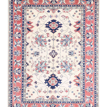 Kazak 8' 6" X 11' 8" Hand Knotted Wool Rug 8' 6" X 11' 8" (259 X 356) / Ivory / Wool