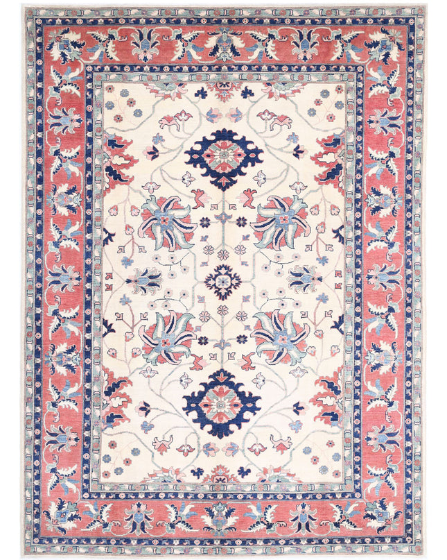Kazak 8' 6" X 11' 8" Hand Knotted Wool Rug 8' 6" X 11' 8" (259 X 356) / Ivory / Wool