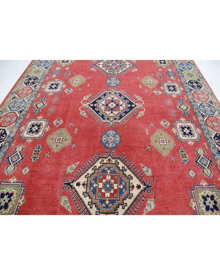 Kazak 9' 1" X 11' 8" Hand Knotted Wool Rug 9' 1" X 11' 8" (277 X 356) / Red / Wool