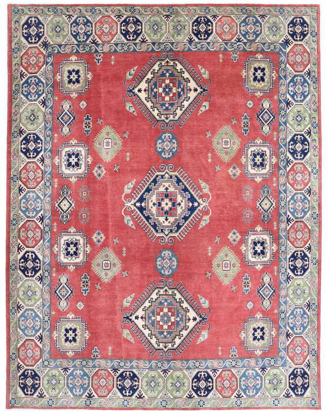 Kazak 9' 1" X 11' 8" Hand Knotted Wool Rug 9' 1" X 11' 8" (277 X 356) / Red / Wool