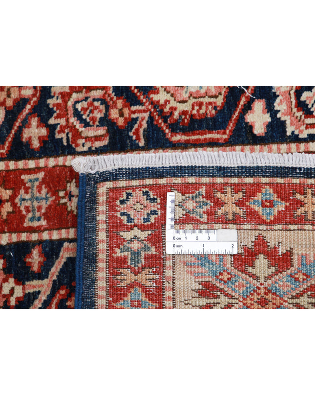 Kazak 5' 5" X 7' 2" Hand Knotted Wool Rug 5' 5" X 7' 2" (165 X 219) / Blue / Wool