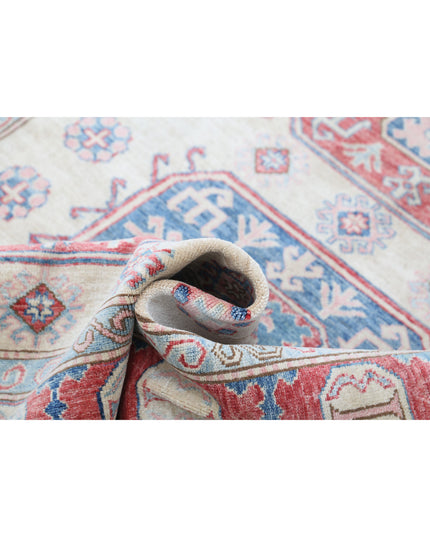 Kazak 4' 8" X 5' 11" Hand Knotted Wool Rug 4' 8" X 5' 11" (142 X 180) / Ivory / Wool