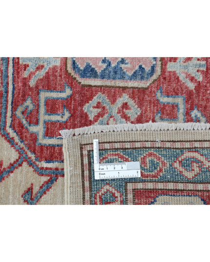 Kazak 4' 8" X 5' 11" Hand Knotted Wool Rug 4' 8" X 5' 11" (142 X 180) / Ivory / Wool