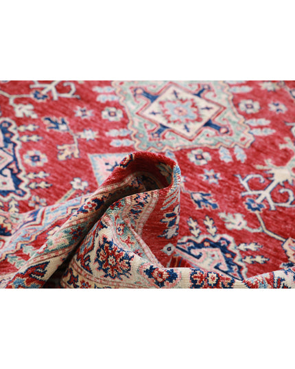 Kazak 5' 4" X 7' 8" Hand Knotted Wool Rug 5' 4" X 7' 8" (162 X 234) / Red / Wool