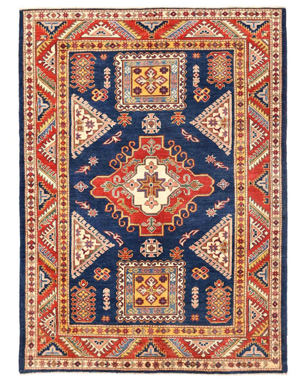 Kazak 4' 10" X 6' 8" Hand Knotted Wool Rug 4' 10" X 6' 8" (147 X 203) / Red / Wool