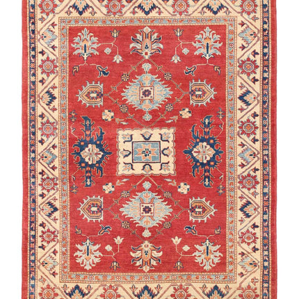 Kazak 5' 0" X 6' 10" Hand Knotted Wool Rug 5' 0" X 6' 10" (152 X 208) / Blue / Wool