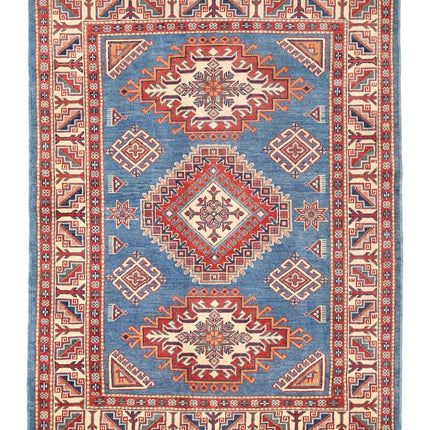 Kazak 4' 9" X 6' 4" Hand Knotted Wool Rug 4' 9" X 6' 4" (145 X 193) / Red / Wool