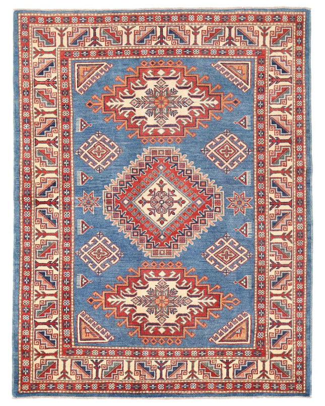 Kazak 4' 9" X 6' 4" Hand Knotted Wool Rug 4' 9" X 6' 4" (145 X 193) / Red / Wool