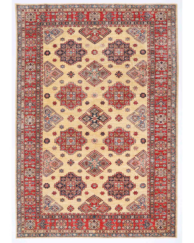 Kazak 8' 0" X 11' 4" Hand Knotted Wool Rug 8' 0" X 11' 4" (244 X 345) / Beige / Wool