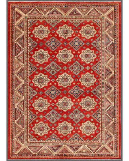 Kazak 9' 7" X 13' 6" Hand Knotted Wool Rug 9' 7" X 13' 6" (292 X 411) / Red / Wool