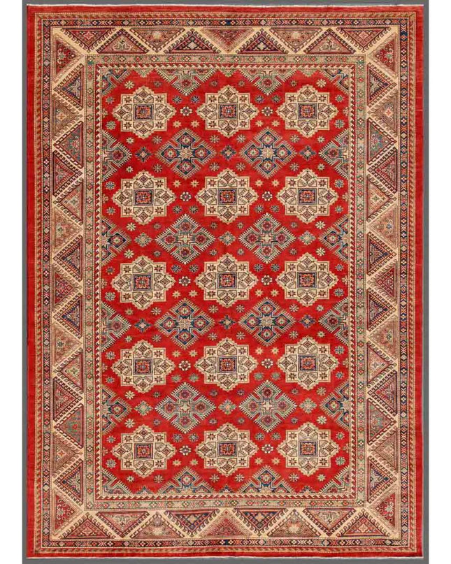Kazak 9' 7" X 13' 6" Hand Knotted Wool Rug 9' 7" X 13' 6" (292 X 411) / Red / Wool