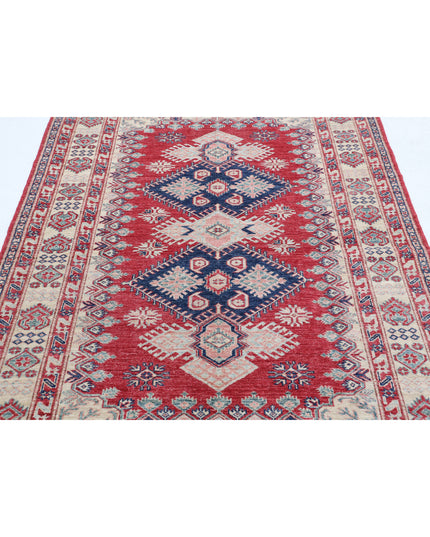 Kazak 5' 0" X 6' 7" Hand Knotted Wool Rug 5' 0" X 6' 7" (152 X 201) / Red / Wool