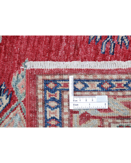 Kazak 5' 0" X 6' 7" Hand Knotted Wool Rug 5' 0" X 6' 7" (152 X 201) / Red / Wool