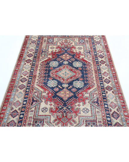 Kazak 4' 8" X 6' 8" Hand Knotted Wool Rug 4' 8" X 6' 8" (142 X 203) / Blue / Wool