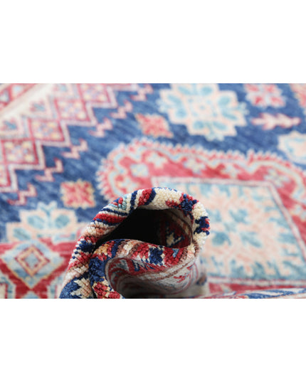 Kazak 4' 8" X 6' 8" Hand Knotted Wool Rug 4' 8" X 6' 8" (142 X 203) / Blue / Wool