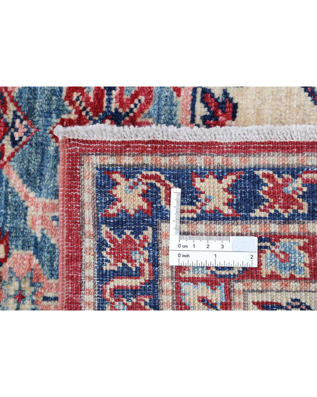 Kazak 4' 9" X 6' 5" Hand Knotted Wool Rug 4' 9" X 6' 5" (145 X 196) / Blue / Wool