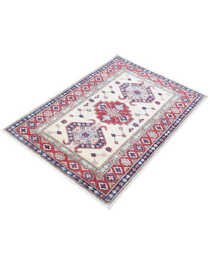 Kazak 2' 10" X 4' 0" Hand Knotted Wool Rug 2' 10" X 4' 0" (86 X 122) / Ivory / Wool