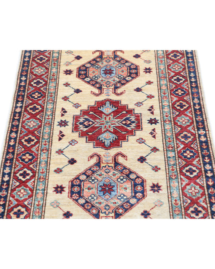 Kazak 2' 10" X 4' 0" Hand Knotted Wool Rug 2' 10" X 4' 0" (86 X 122) / Ivory / Wool