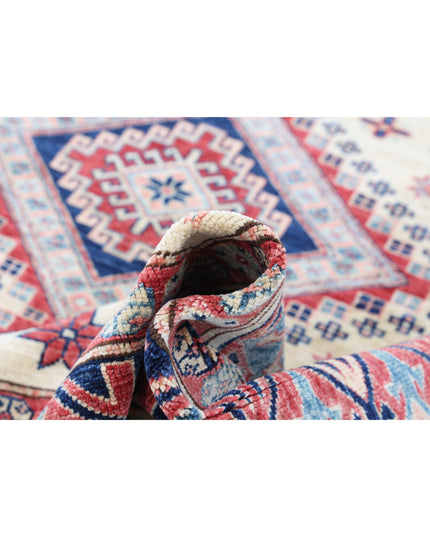 Kazak 6' 2" X 6' 8" Hand Knotted Wool Rug 6' 2" X 6' 8" (188 X 203) / Ivory / Wool