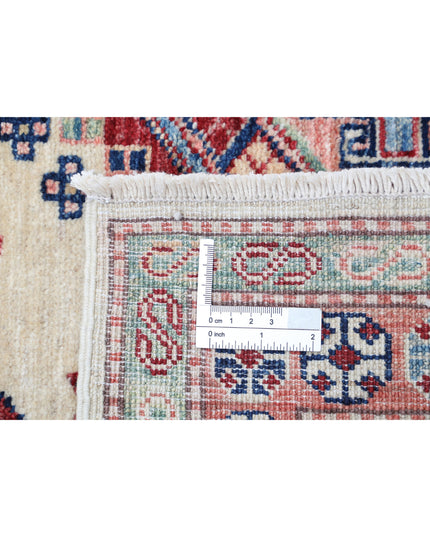 Kazak 5' 11" X 6' 7" Hand Knotted Wool Rug 5' 11" X 6' 7" (180 X 201) / Ivory / Wool