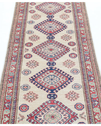 Kazak 2' 7" X 6' 5" Hand Knotted Wool Rug 2' 7" X 6' 5" (79 X 196) / Ivory / Wool
