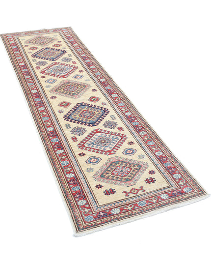 Kazak 2' 4" X 7' 5" Hand Knotted Wool Rug 2' 4" X 7' 5" (71 X 226) / Ivory / Wool