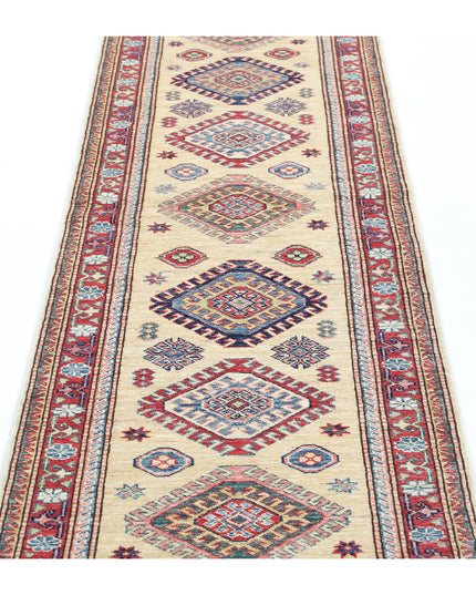 Kazak 2' 4" X 7' 5" Hand Knotted Wool Rug 2' 4" X 7' 5" (71 X 226) / Ivory / Wool