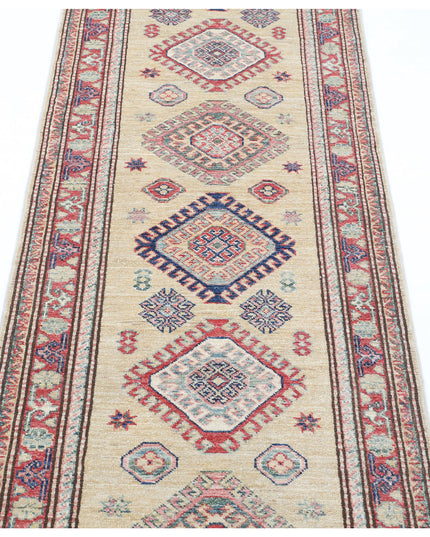 Kazak 2' 4" X 6' 10" Hand Knotted Wool Rug 2' 4" X 6' 10" (71 X 208) / Beige / Wool