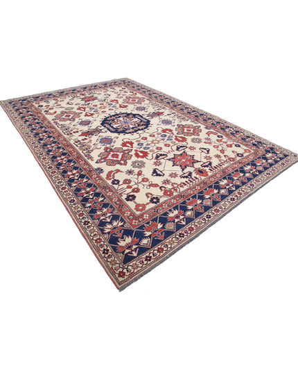 Kazak 8' 5" X 11' 10" Hand Knotted Wool Rug 8' 5" X 11' 10" (257 X 361) / Ivory / Wool