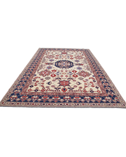 Kazak 8' 5" X 11' 10" Hand Knotted Wool Rug 8' 5" X 11' 10" (257 X 361) / Ivory / Wool