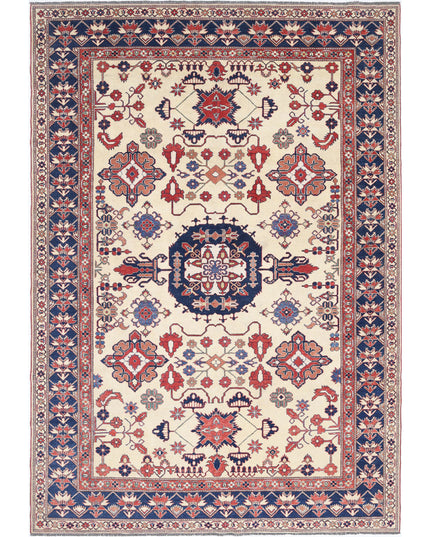 Kazak 8' 5" X 11' 10" Hand Knotted Wool Rug 8' 5" X 11' 10" (257 X 361) / Ivory / Wool