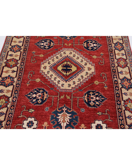 Kazak 5' 0" X 6' 4" Hand Knotted Wool Rug 5' 0" X 6' 4" (152 X 193) / Red / Wool