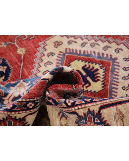 Kazak 5' 0" X 6' 4" Hand Knotted Wool Rug 5' 0" X 6' 4" (152 X 193) / Red / Wool