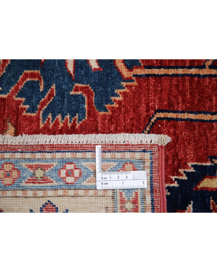 Kazak 5' 0" X 6' 4" Hand Knotted Wool Rug 5' 0" X 6' 4" (152 X 193) / Red / Wool