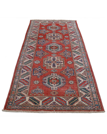 Kazak 2' 7" X 5' 10" Hand Knotted Wool Rug 2' 7" X 5' 10" (79 X 178) / Red / Wool
