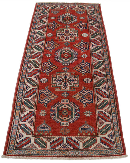 Kazak 2' 7" X 5' 10" Hand Knotted Wool Rug 2' 7" X 5' 10" (79 X 178) / Red / Wool