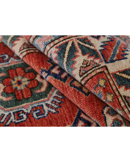 Kazak 2' 7" X 5' 10" Hand Knotted Wool Rug 2' 7" X 5' 10" (79 X 178) / Red / Wool